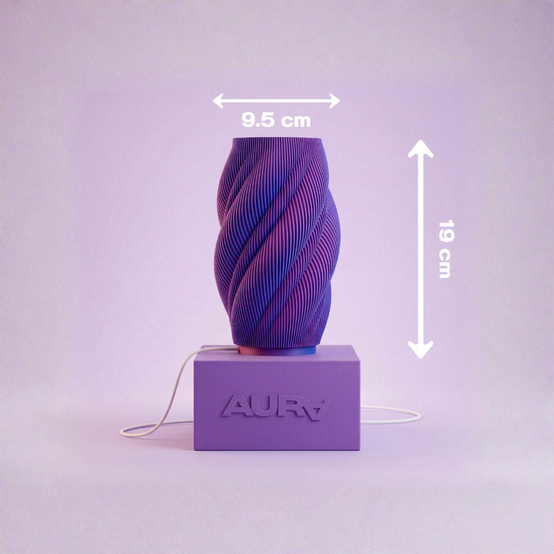 Alpha - lámpara de mesa bicolor, geometría que hipnotiza