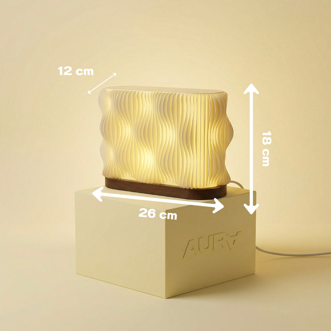 Orión - lámpara de mesa, curvas de luz y calidez