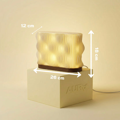 Orión - lámpara de mesa, curvas de luz y calidez