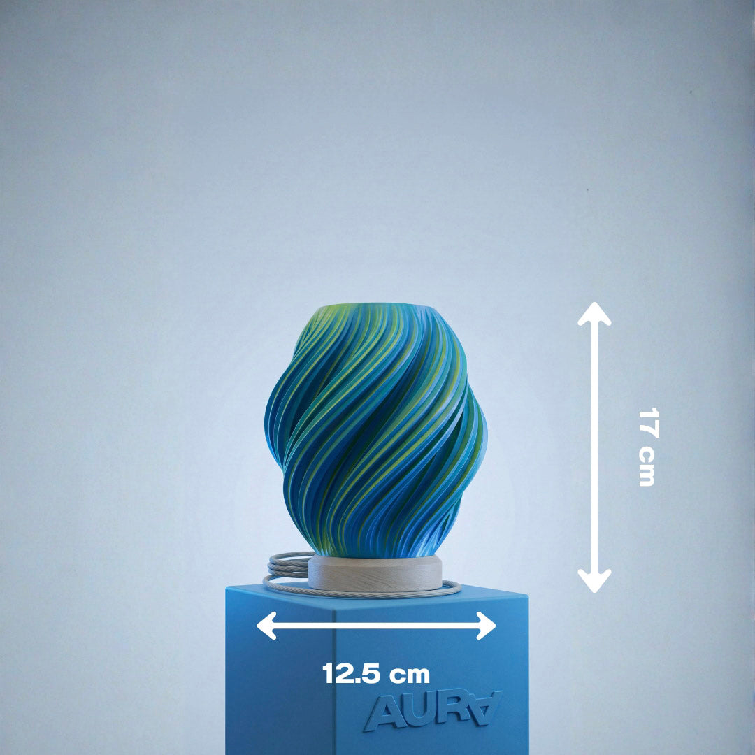 Centauri - lámpara de mesa bicolor, geometría que cobra vida