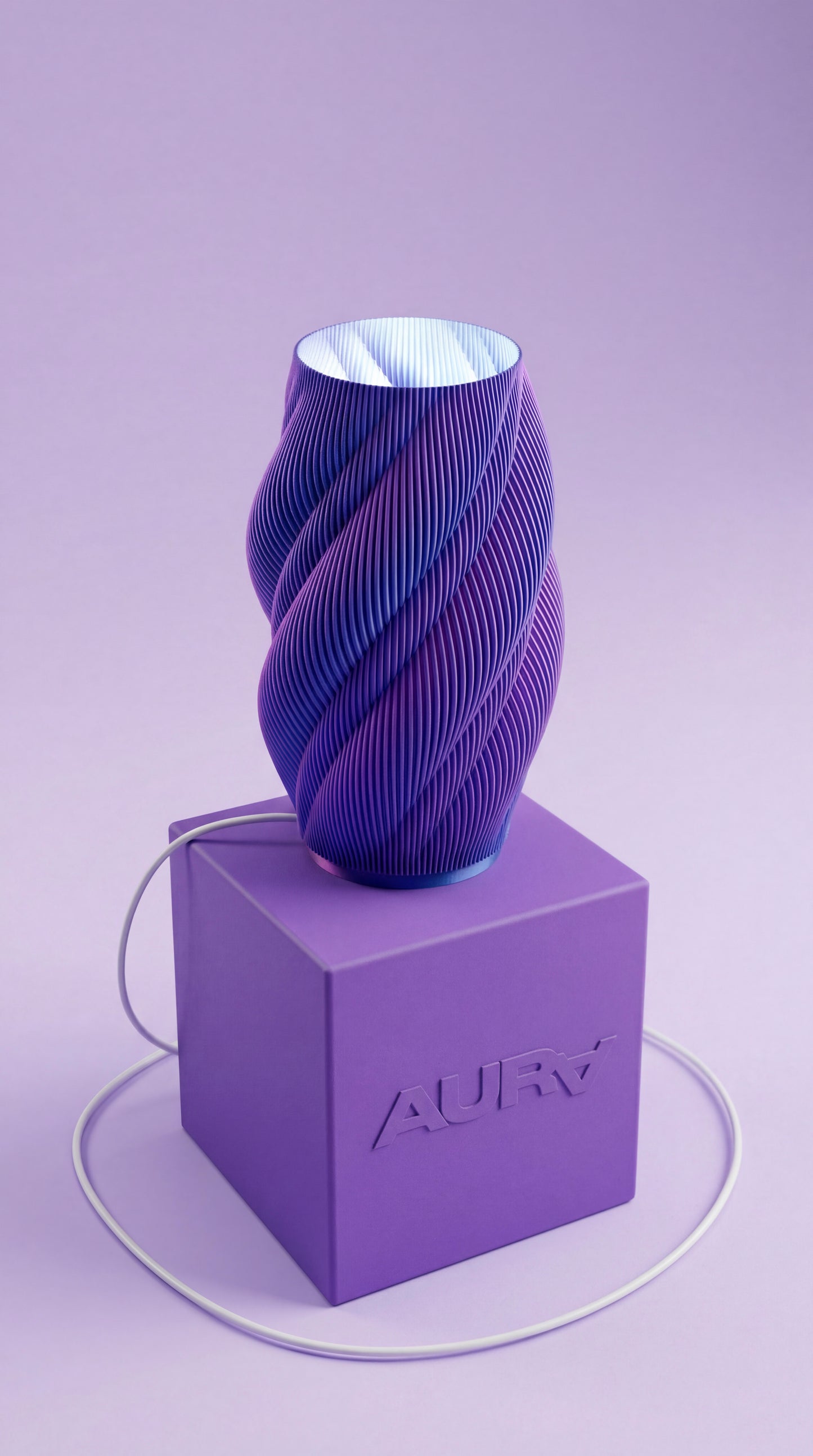 Alpha - lámpara de mesa bicolor,  geometría que hipnotiza