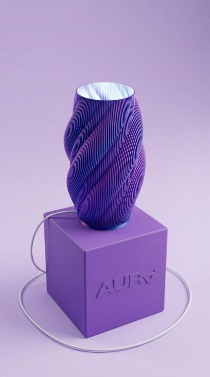 Alpha - lámpara de mesa bicolor,  geometría que hipnotiza